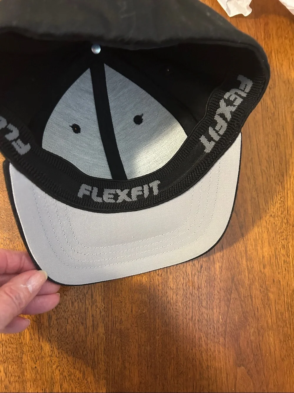 2 Flexfit Youth Caps. Black/Gray Classic 6 panel. Gray New with Tag